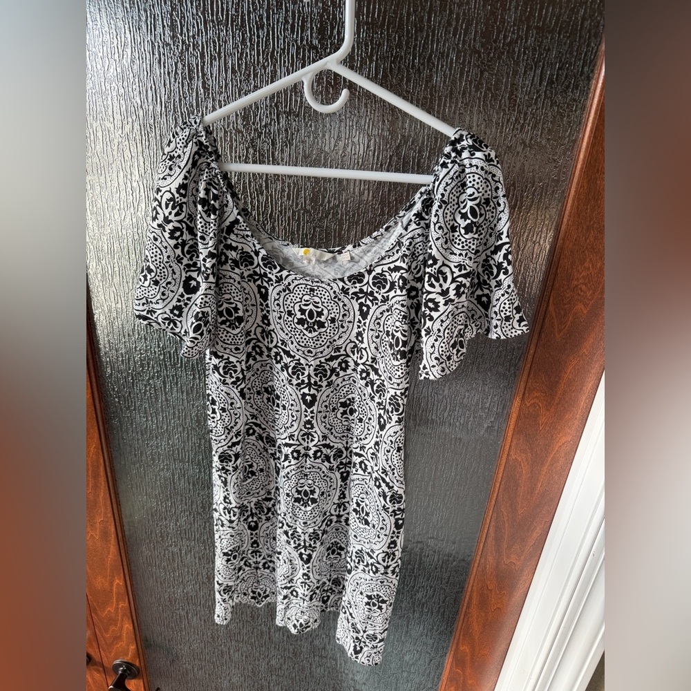 Elegant Boden Ponte Puff Sleeve Tea Dress